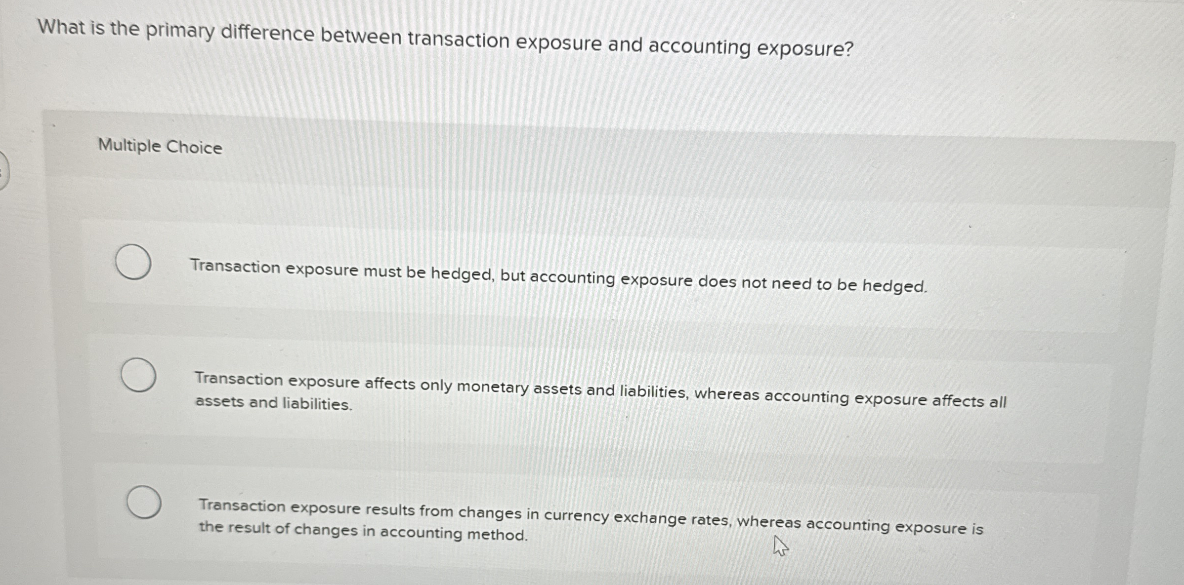 What is the primary difference between