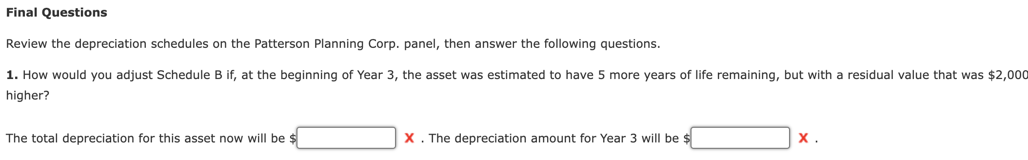 Mastery Problem: Long-Term Assets: Fixed and