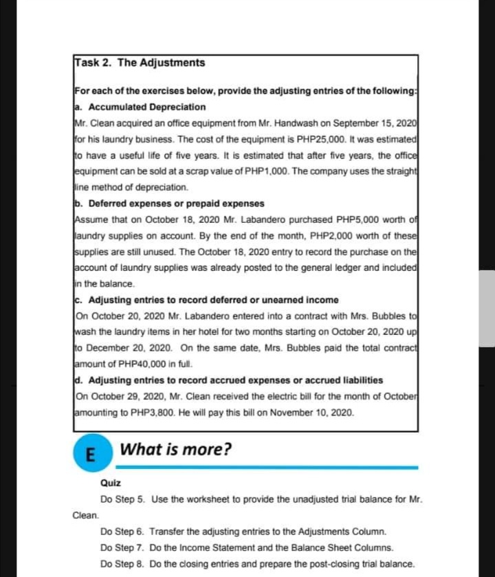 Show complete solution and data needed. Task 2.