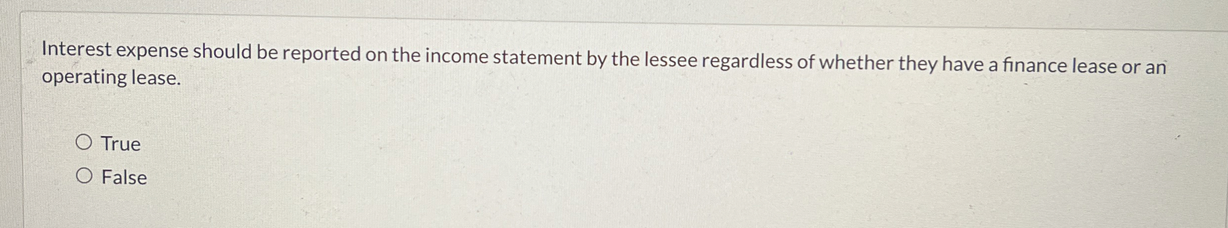 Interest expense should be reported on the income