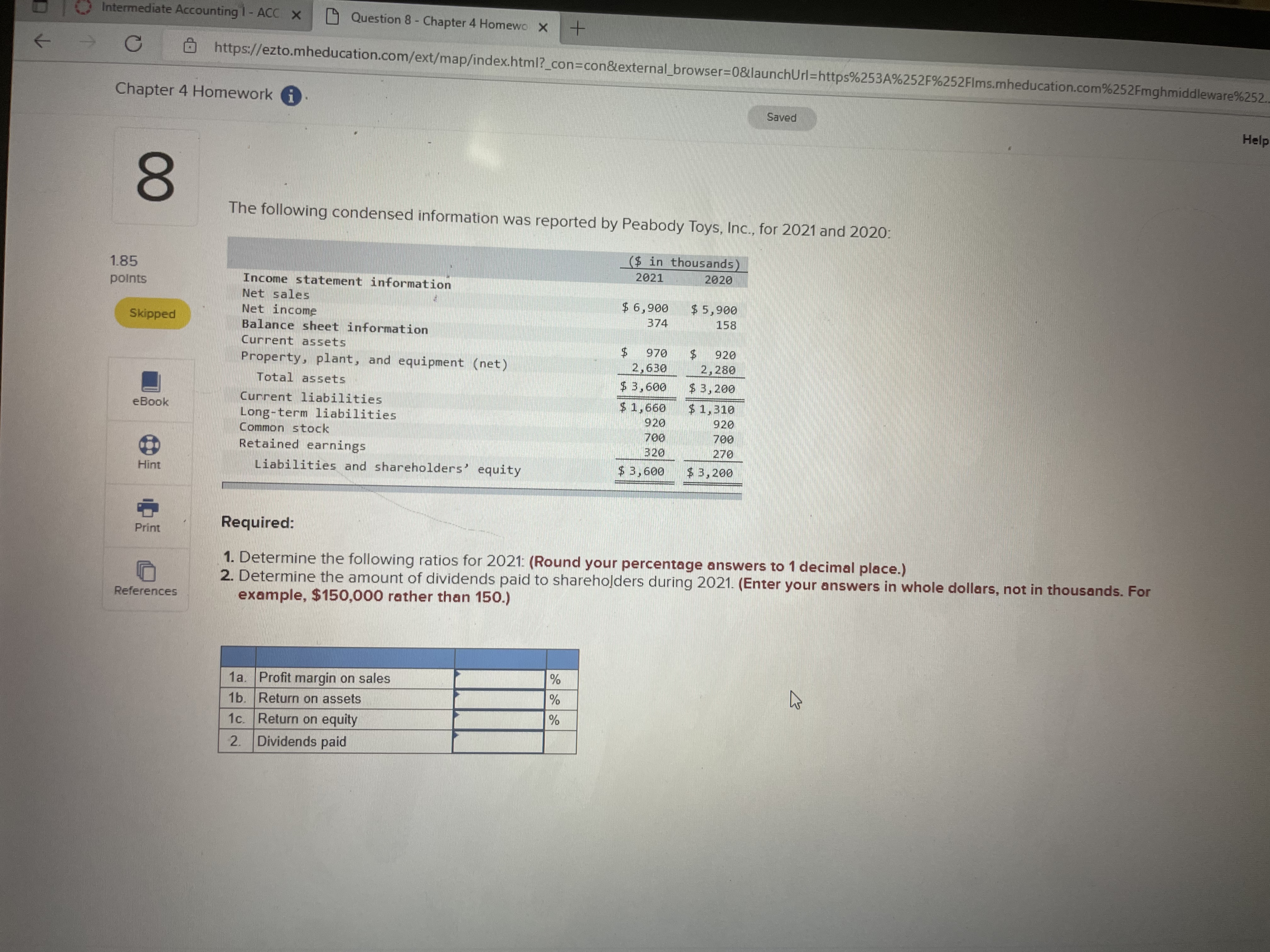 > Intermediate Accounting 1 - ACC X Question 7 -
