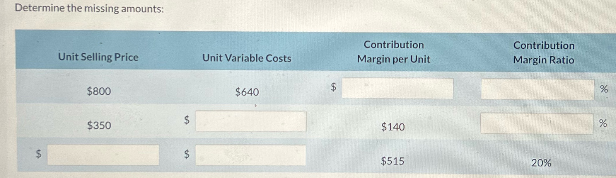 Please answer correctly! Determine the missing