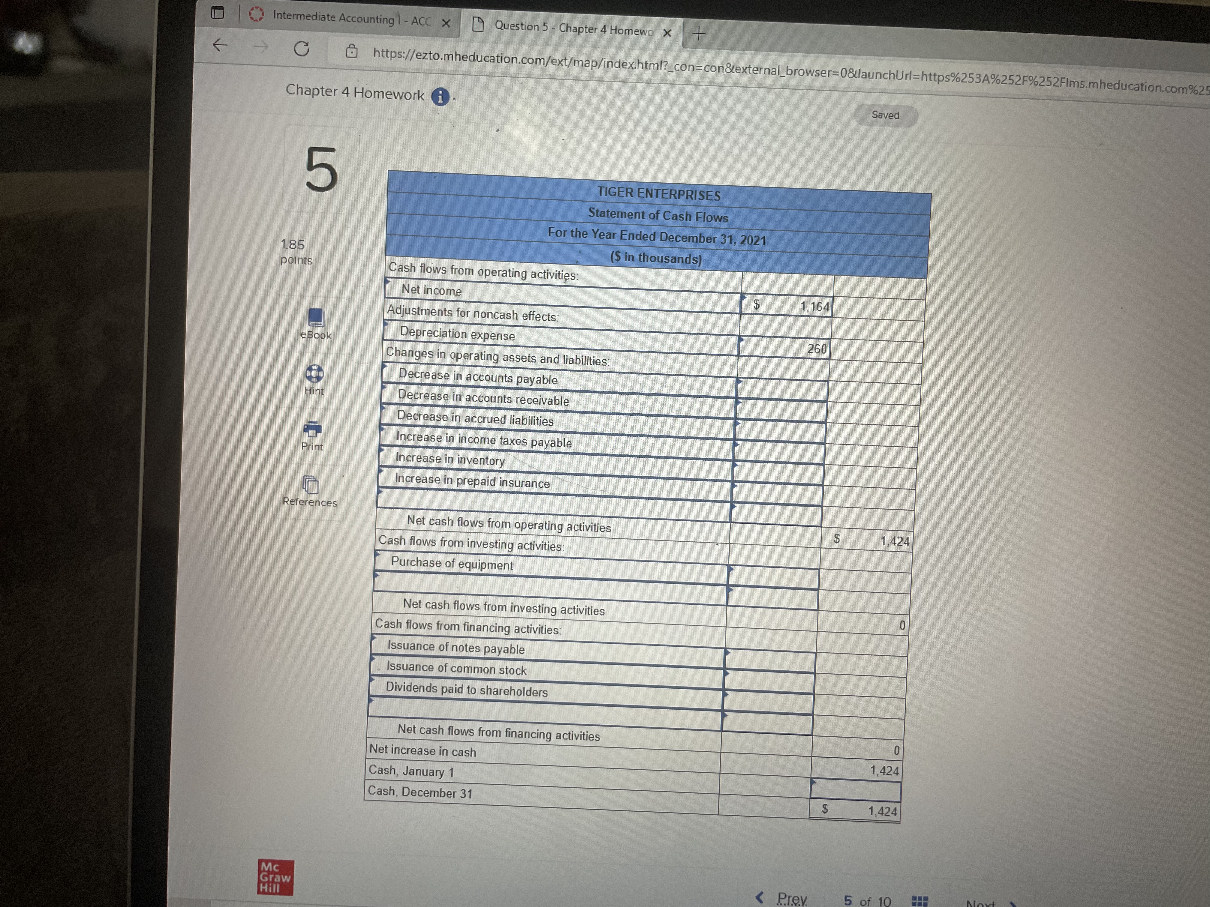 > Intermediate Accounting 1 - ACC X Question 7 -
