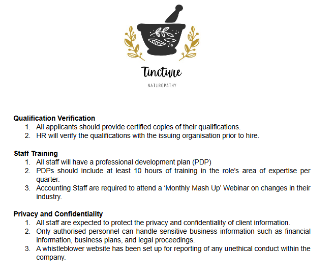 Project 1 - Overview Tincture Naturopathy You