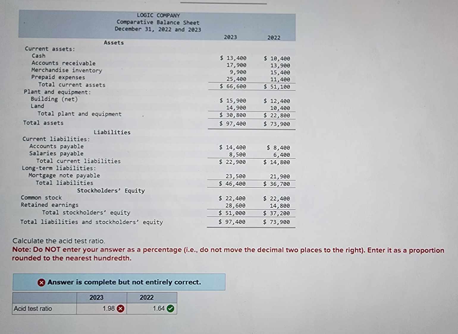 LOGIC COMPANY Comparative Income Statement For