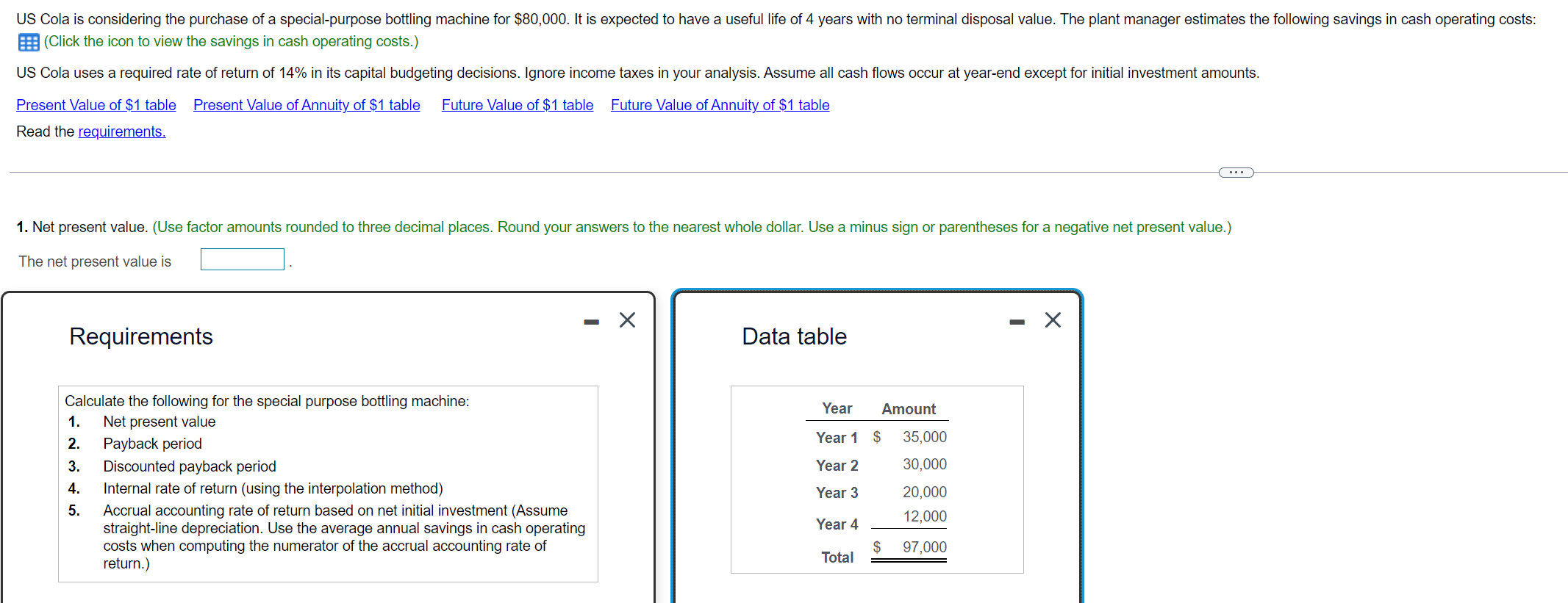 US Cola is considering the purchase of a