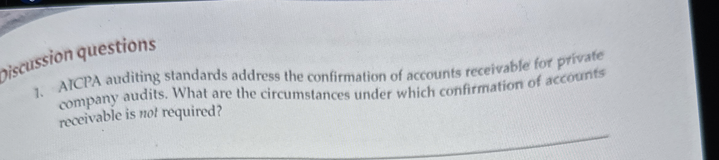 AICPA auditing standards address the confirmation