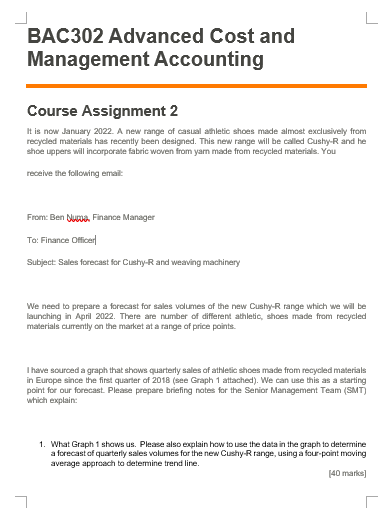 L BAC302 Advanced Cost and Management Accounting