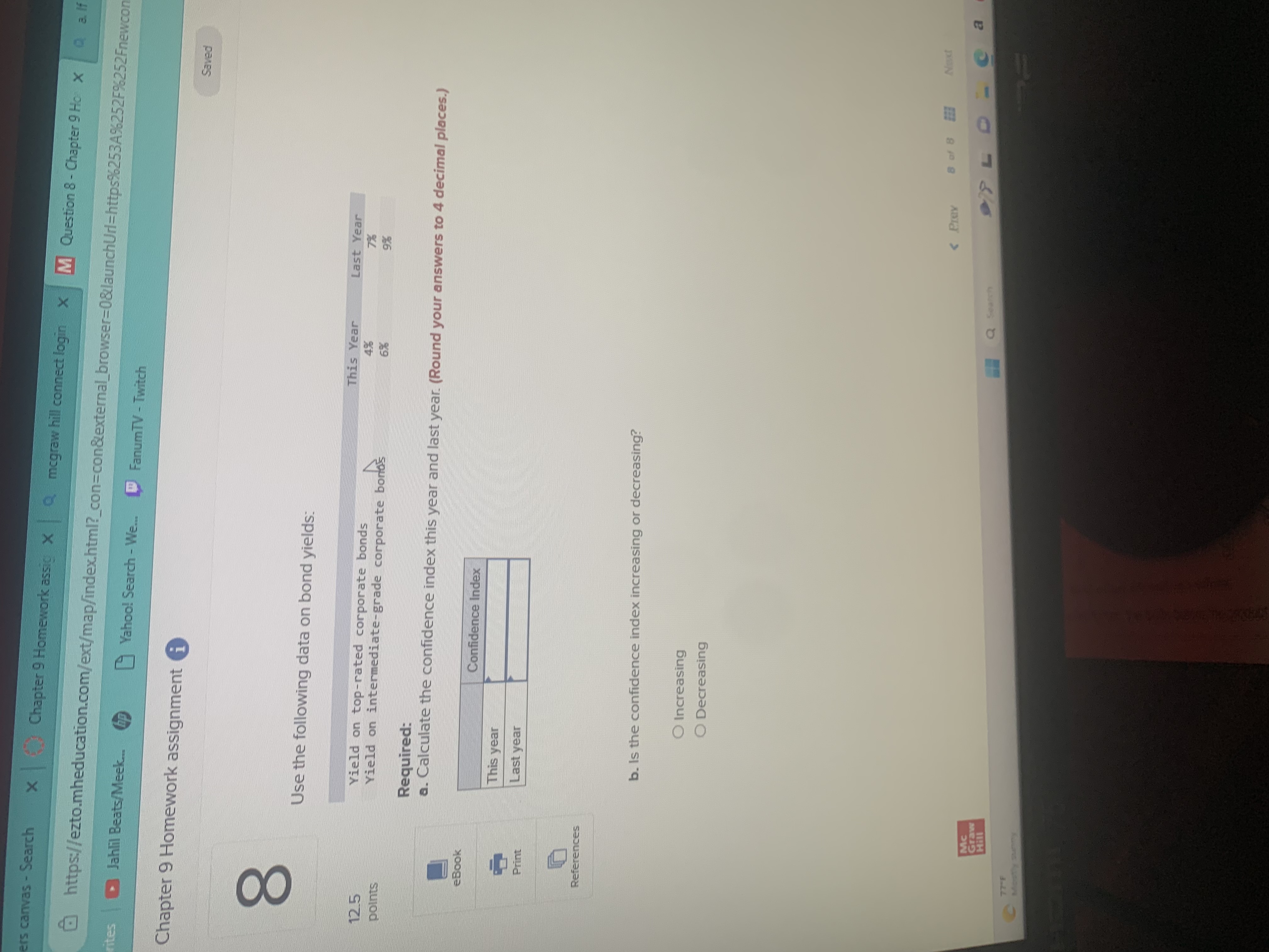 ers canvas - Search x Chapter 9 Homework ass x