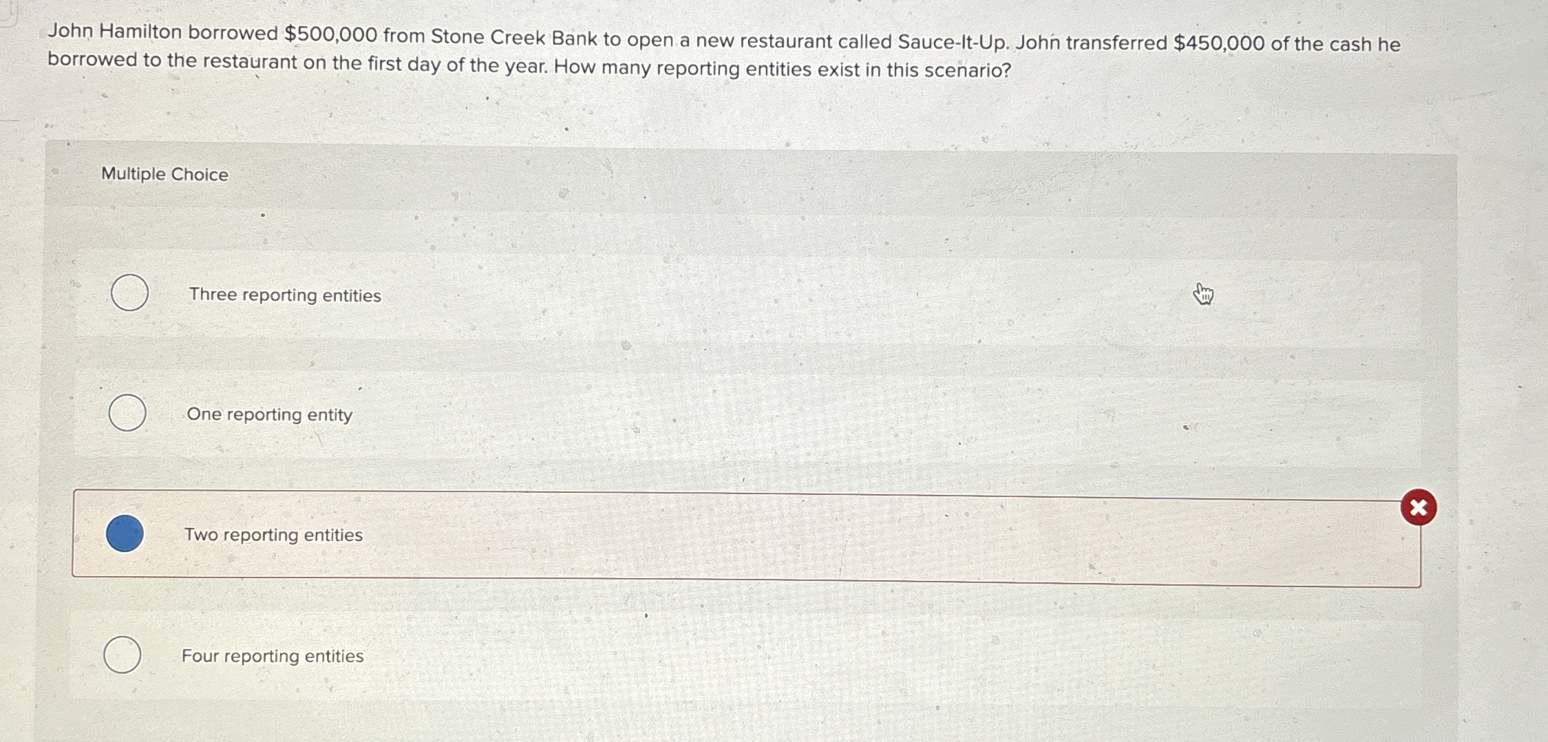 John Hamilton borrowed $ 5 0 0 , 0 0 0 from Stone