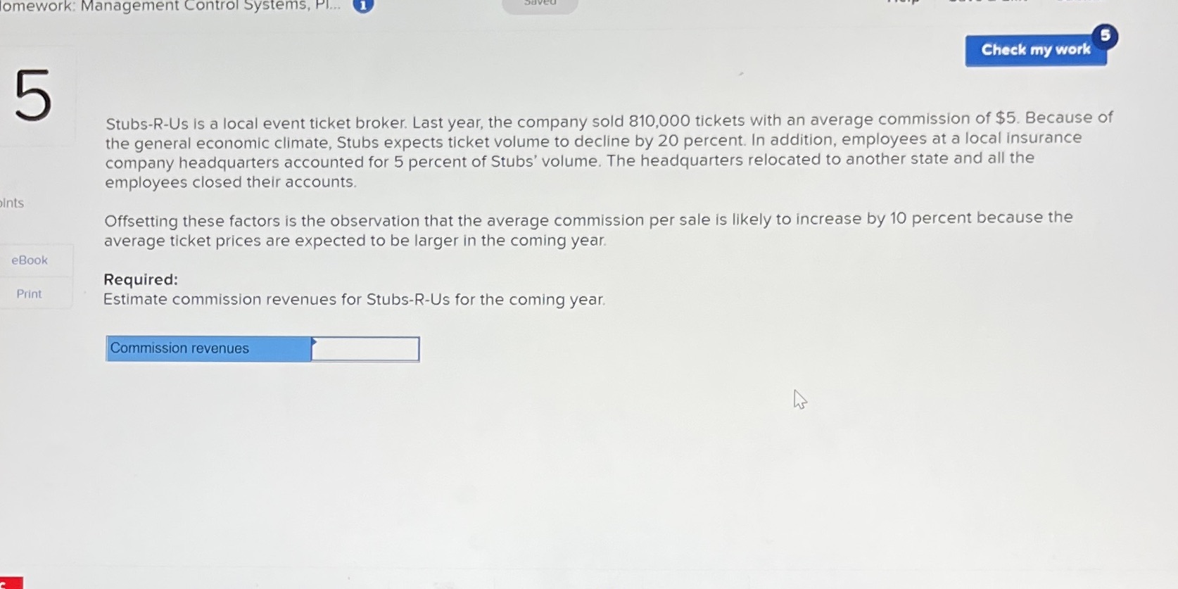 I'm confused by this? omework: Management Control