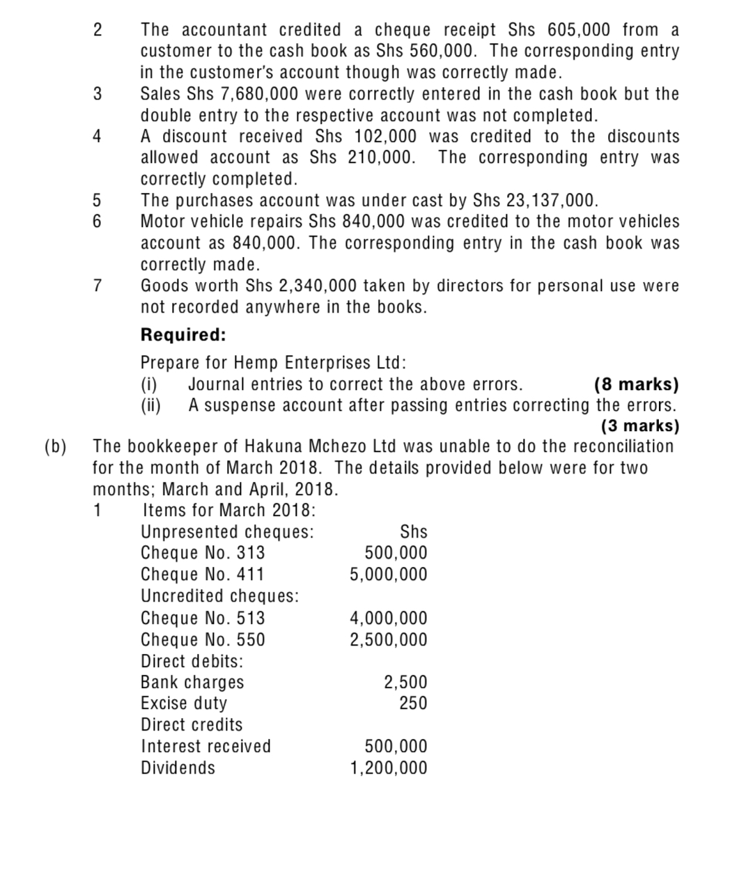 Answer ALL QUESTIONS CORRECTLY Question 6 (a) (b)