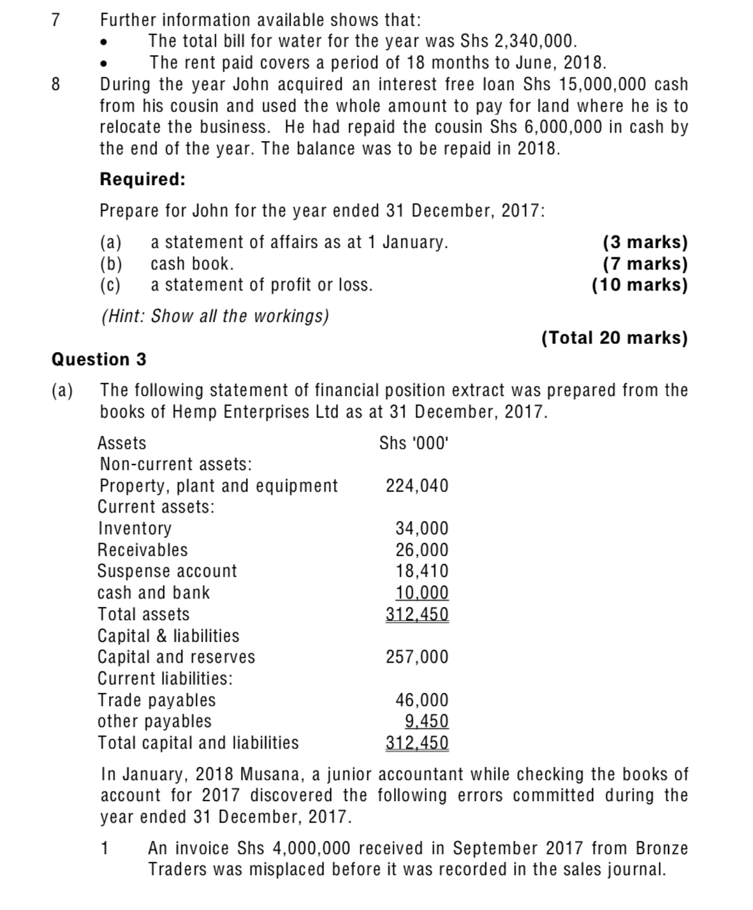 Answer ALL QUESTIONS CORRECTLY Question 6 (a) (b)