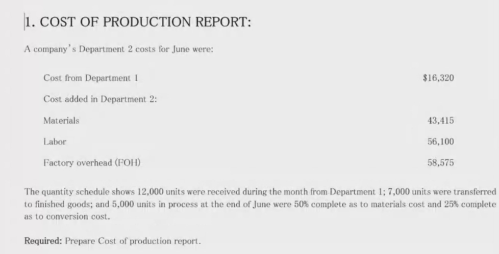 Solve for the Following. Please show complete