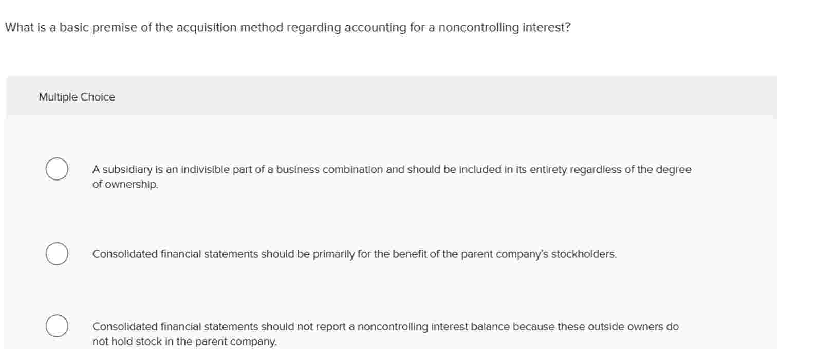 What is a basic premise of the acquisition method