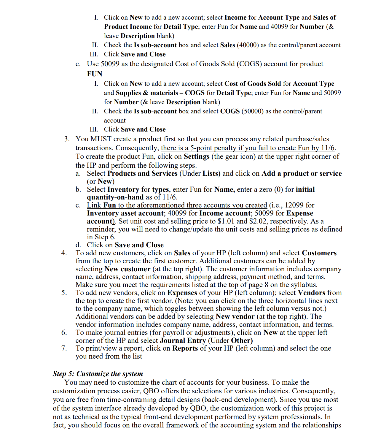 Instructions for QBO Project (Note: QBO changes