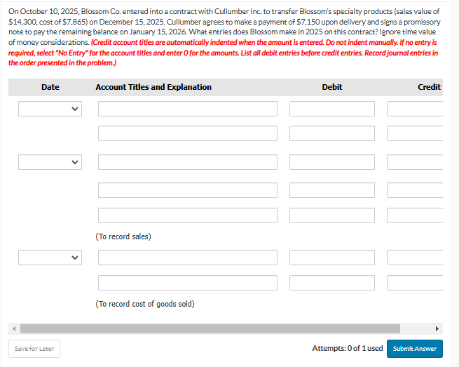On October 1 0 , 2 0 2 5 , Blossom Co . entered