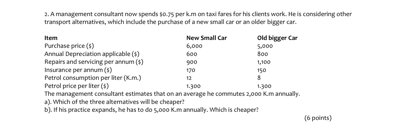 2 . A management consultant now spends \ ( \ $ 0