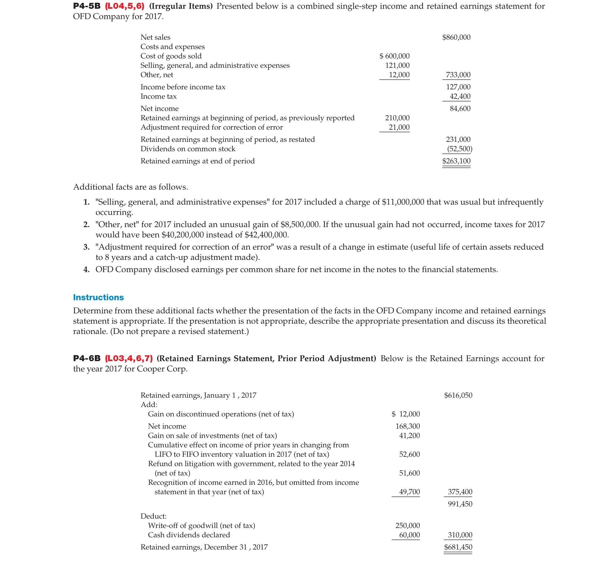 P4-5B (L04,5.6) (Irregular Items) Presented below