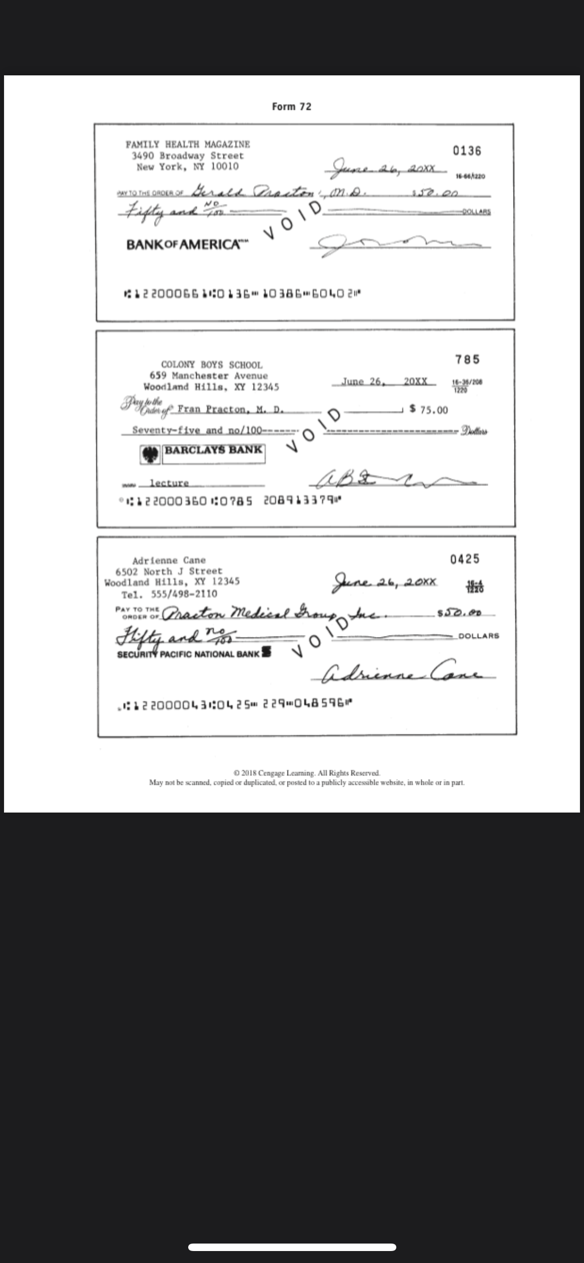 Form 74 DATE REFERENCE DESCRIPTION O MasCS