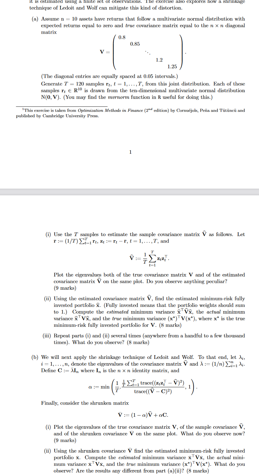 This exercise is taken from the Exercise 7.5 of