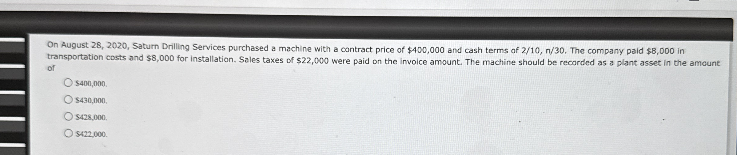 On August 2 8 , 2 0 2 0 , Saturn Drilling