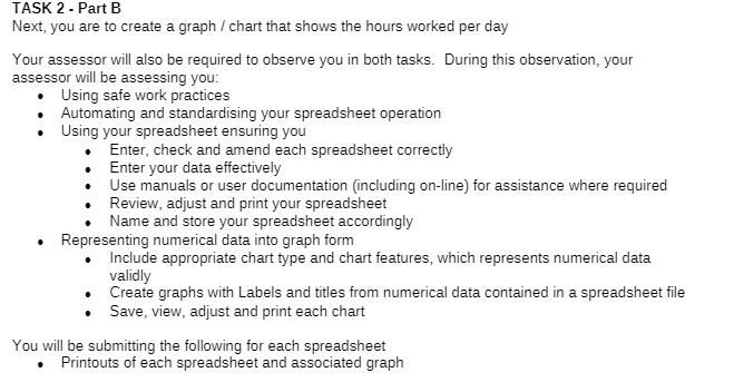 TASK 2 - Part B Next, you are to create a graph /