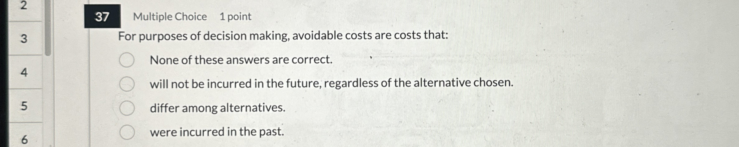 3 7 Multiple Choice 1 point 3 For purposes of