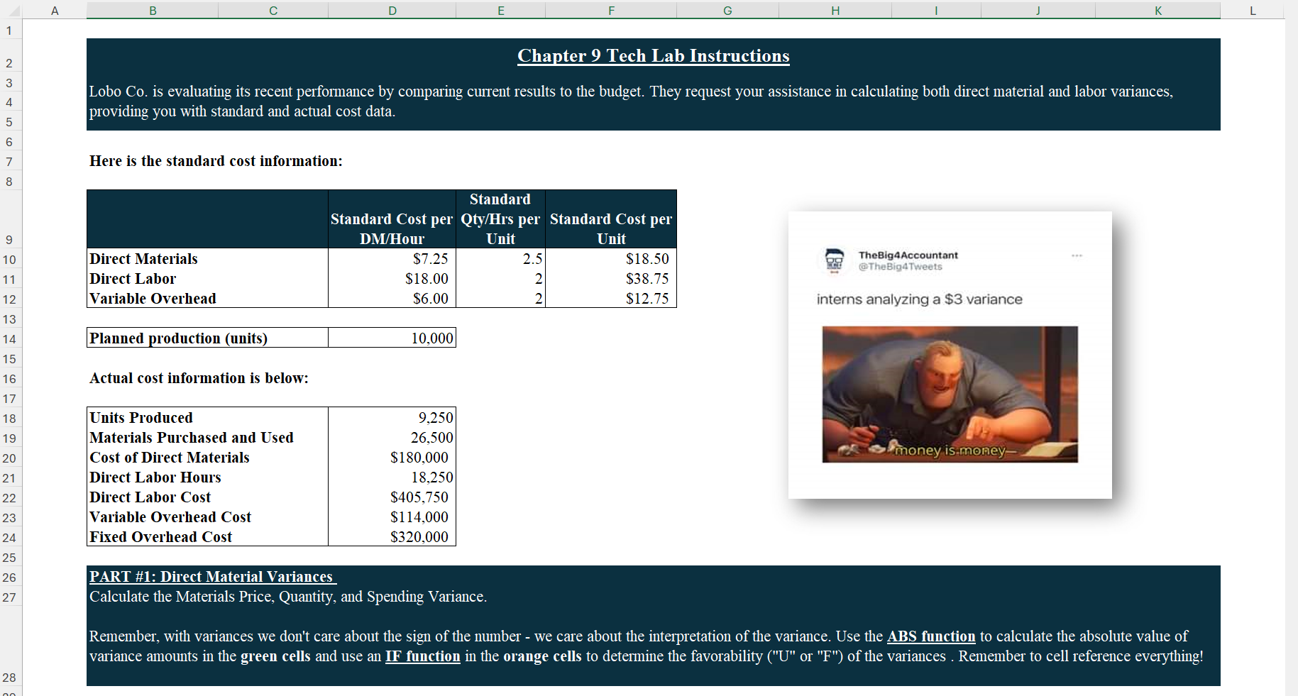 Need help completing using Cell referencing, ABS