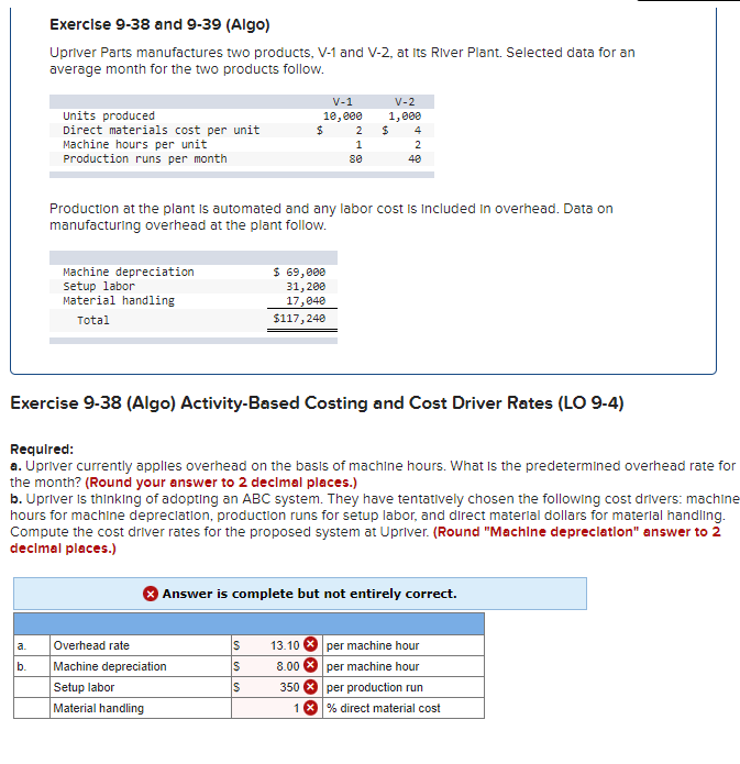 Exercise 9-33 and 9-39 {Algoi Upriver Parts