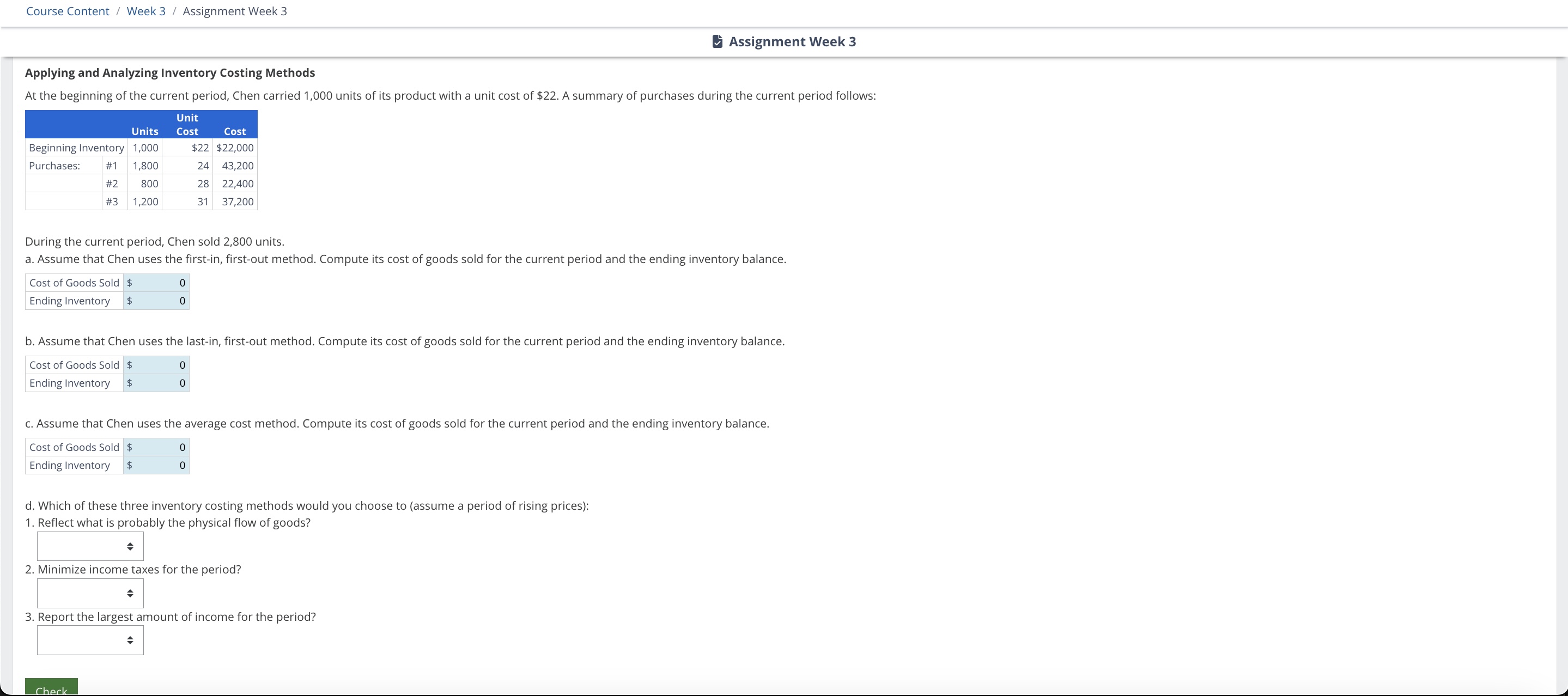 Course Content / Week 3 / Assignment Week 3 &