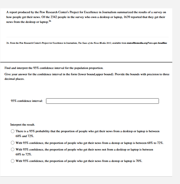 answer this A report produced by the Pew Research