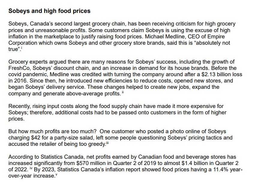 Need help Sobeys and high food prices Sobeys,