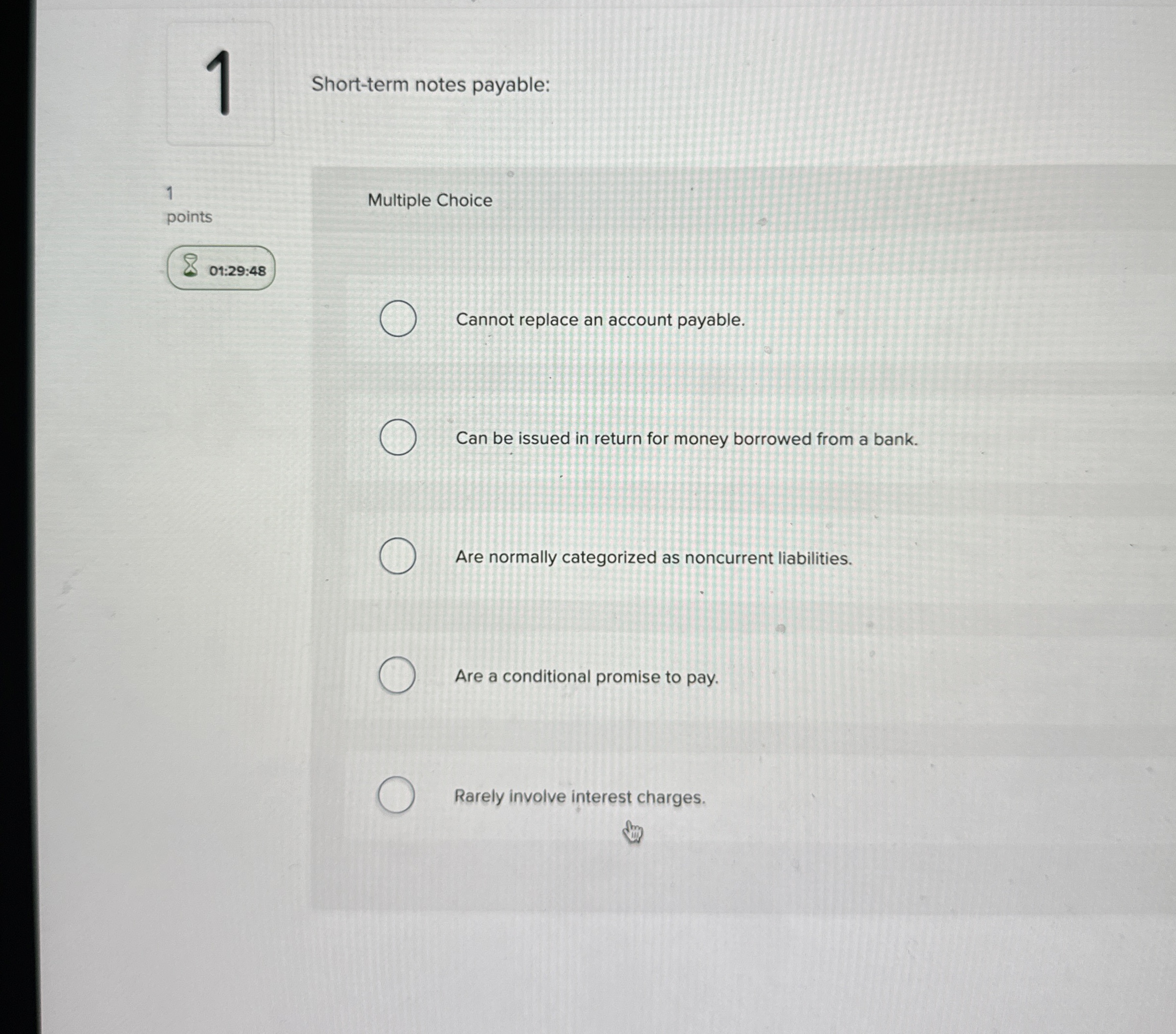 Short - term notes payable: 1 points 0 1 : 2 9 :