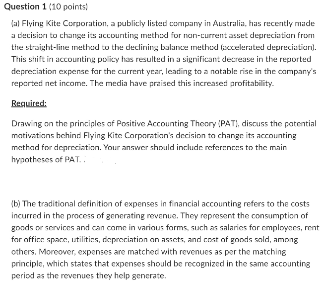 Please no handwriting, just type the answer.