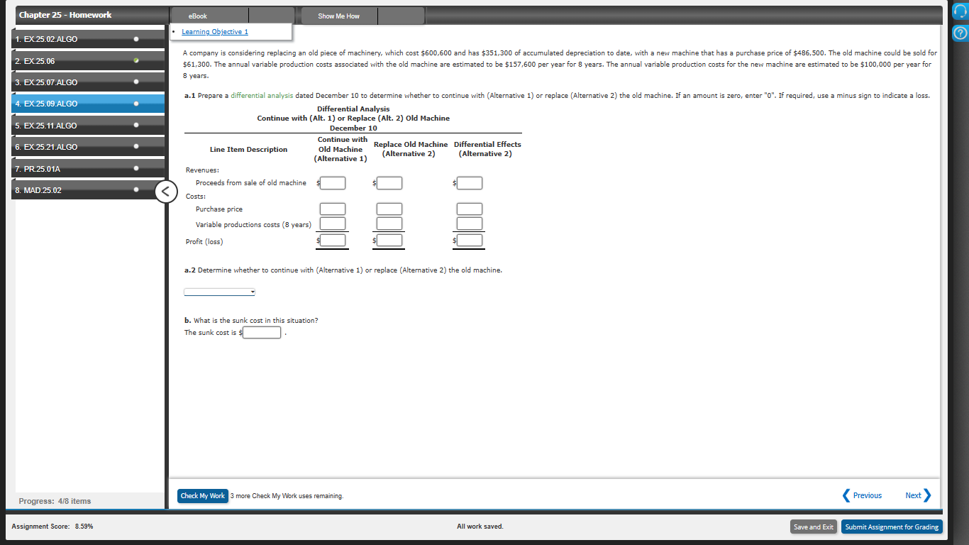 Chapter 25 - Homework eBook Show Me How Learning
