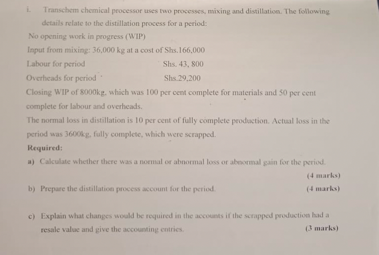 i . Transchem chemical processor uses two