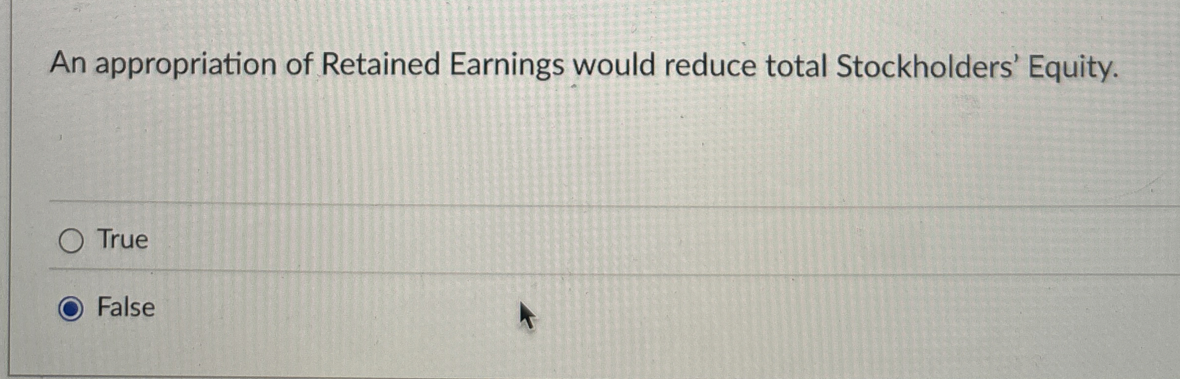 An appropriation of Retained Earnings would