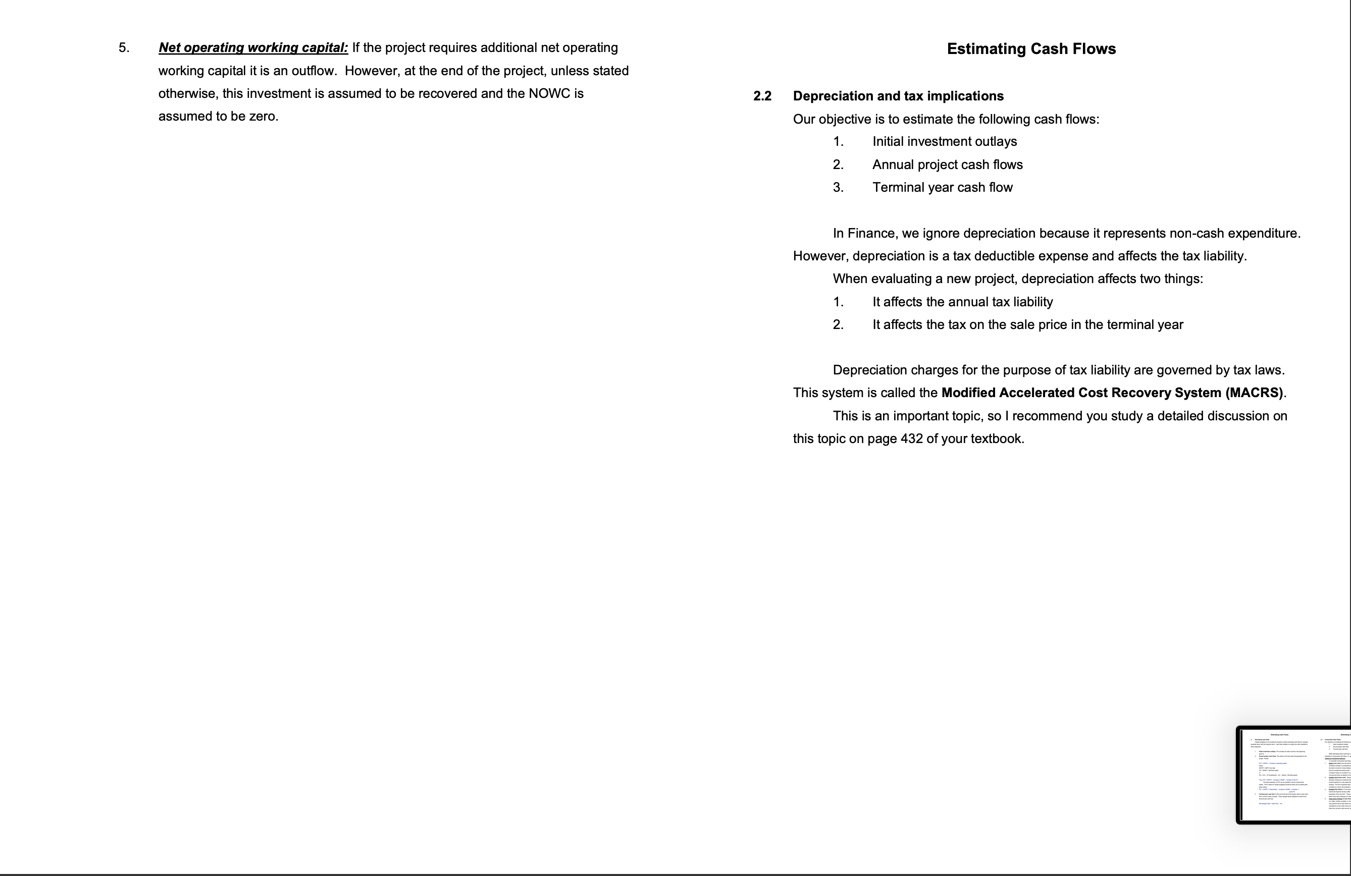 Problem 3 - Evaluating a Replacement Project Year