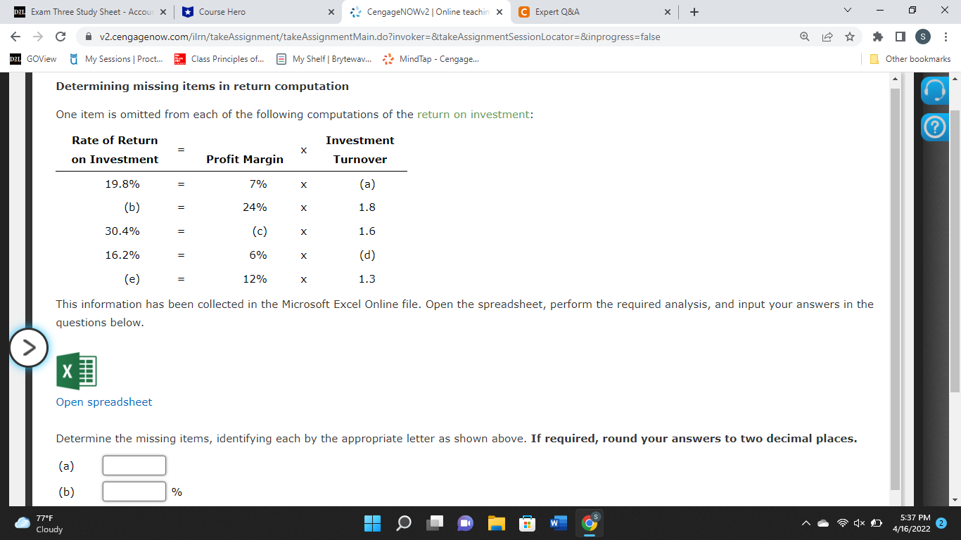 D21 Exam Three Study Sheet - Accour X Course Hero