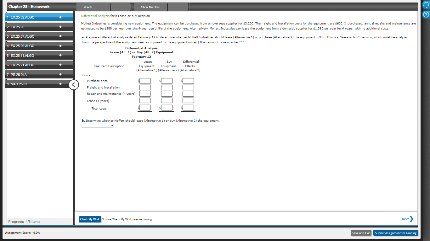 Chapter 25 - Homework eBook Show Me How .