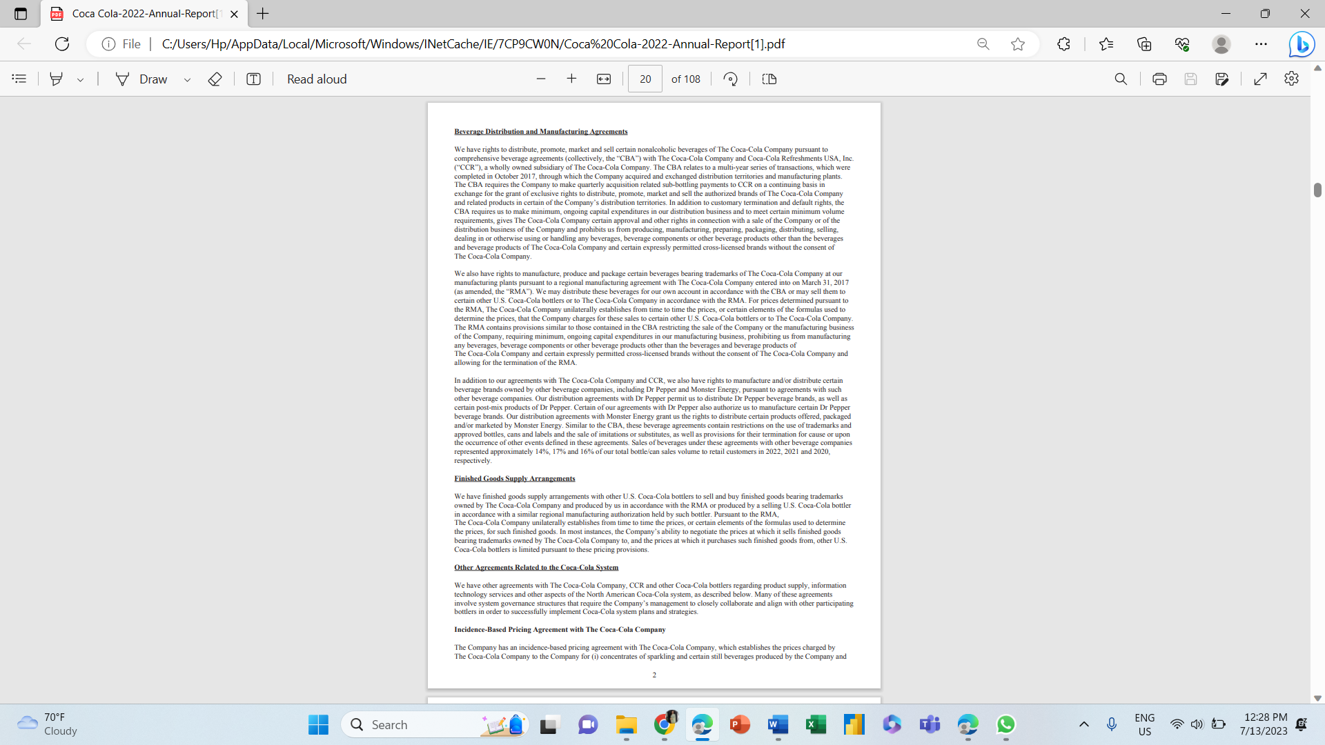 BE Coca Cola-2022-Annual-Report[1 X + X File |