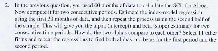 2. In the previous question, you used 60 months