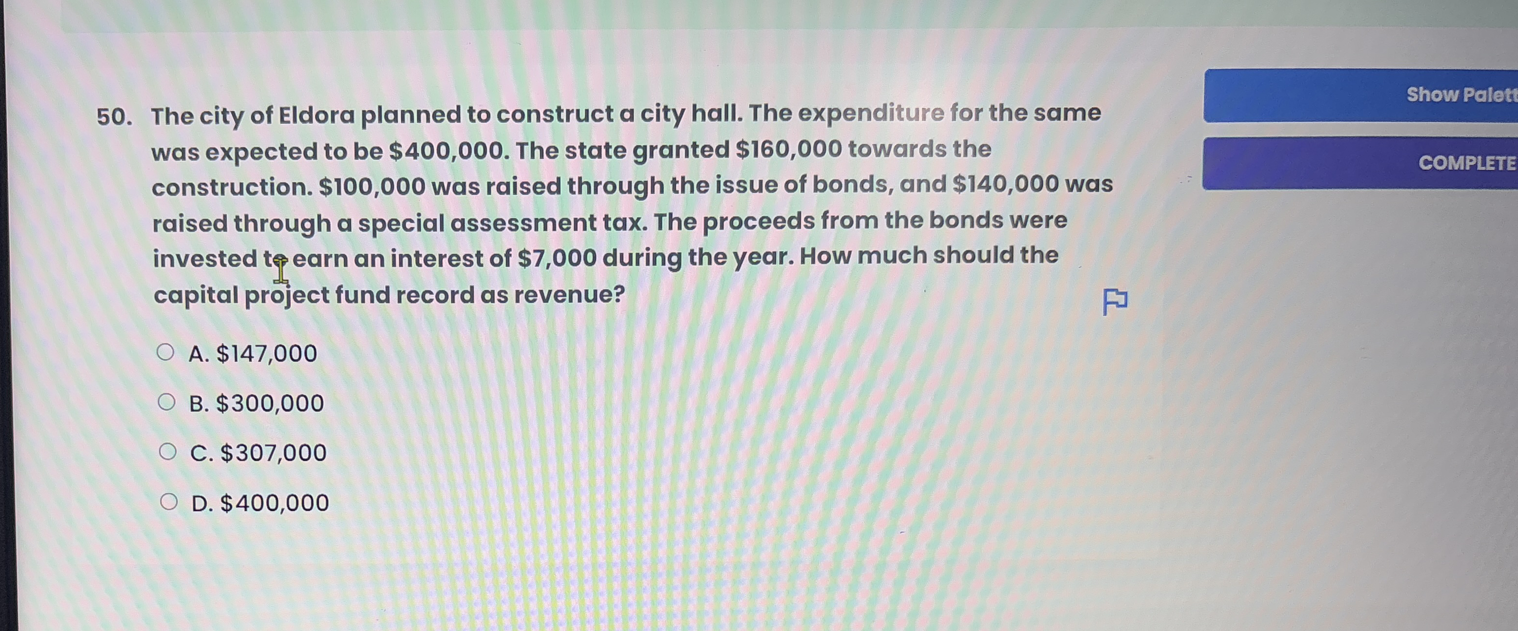 The city of Eldora planned to construct a city