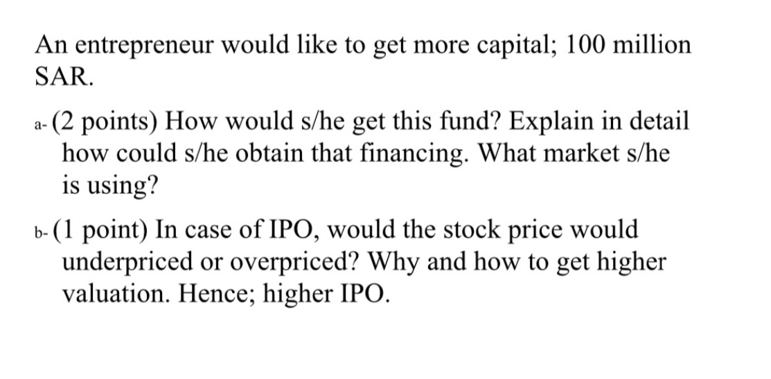 please answer in detail for each part of the