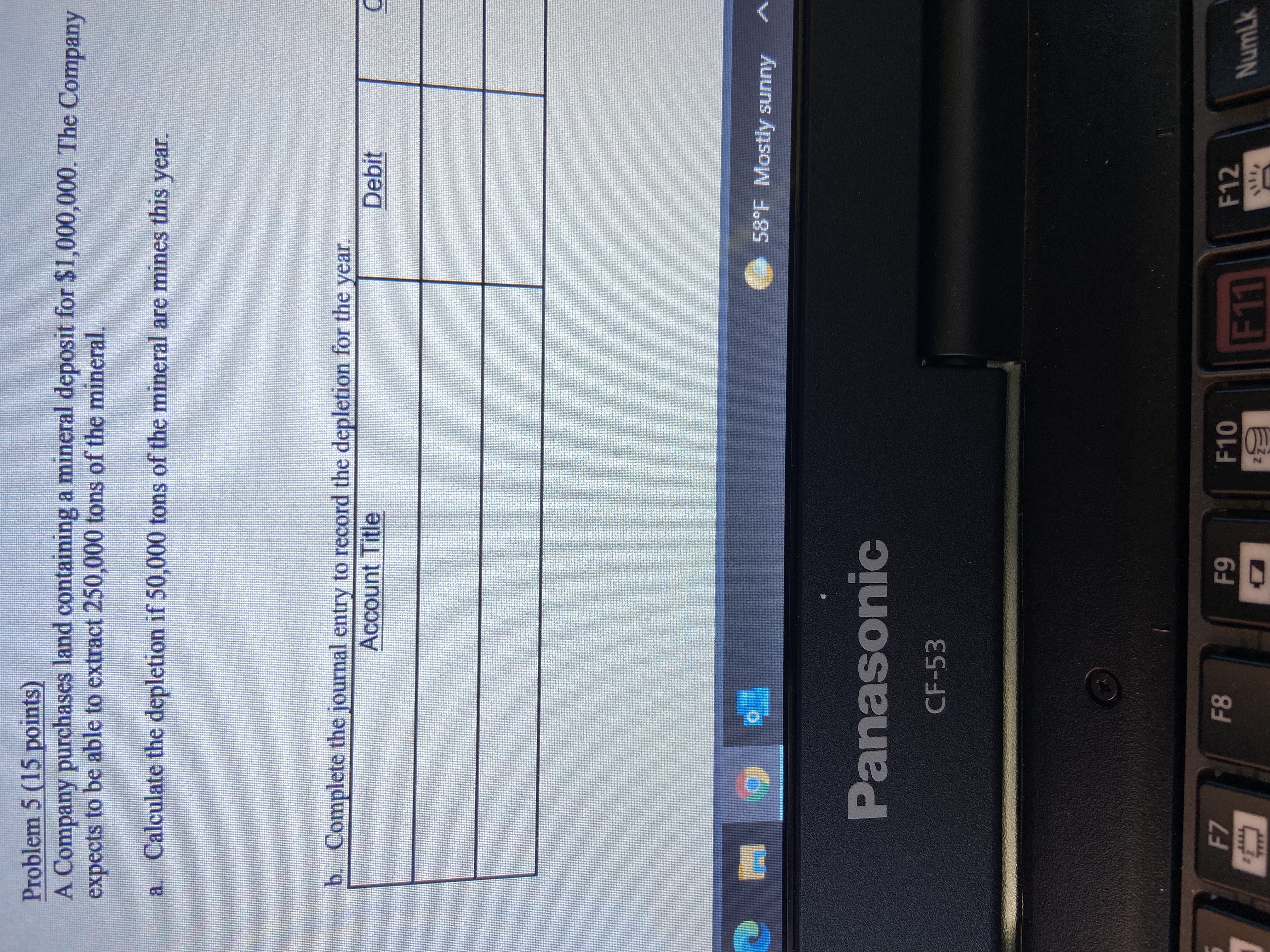 \f\fProblem 5 (15 points) A Company purchases