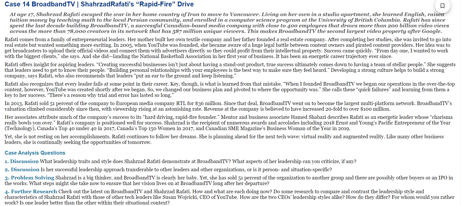 Case 14 BroadbandTV | ShahrzadRafati's