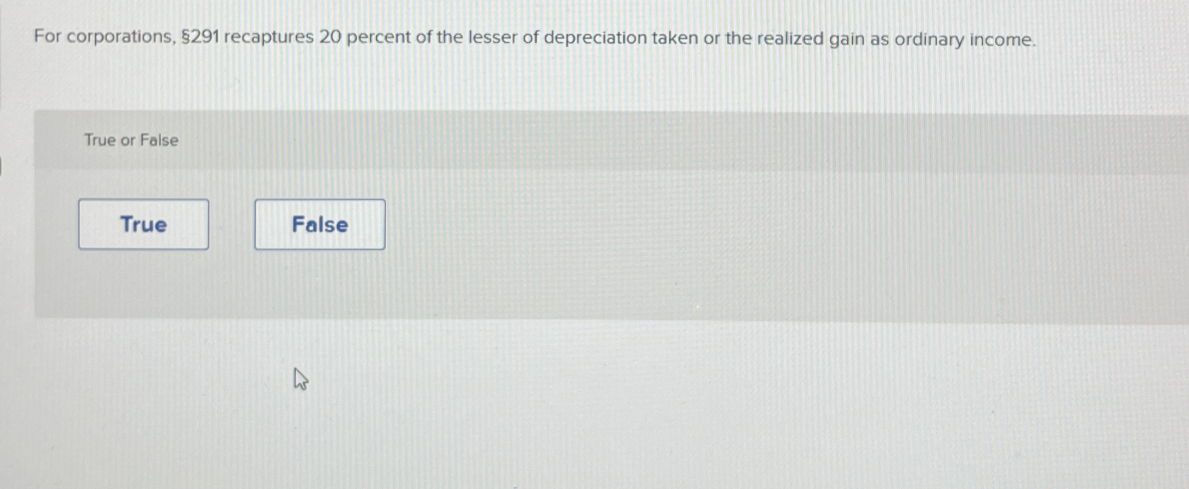 For corporations, $ 2 9 1 recaptures 2 0 percent