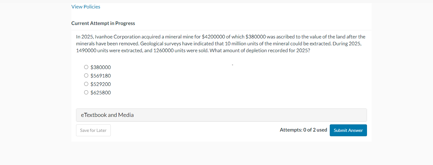 View Policies Current Attempt in Progress In