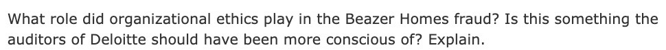 What role did organizational ethics play in the